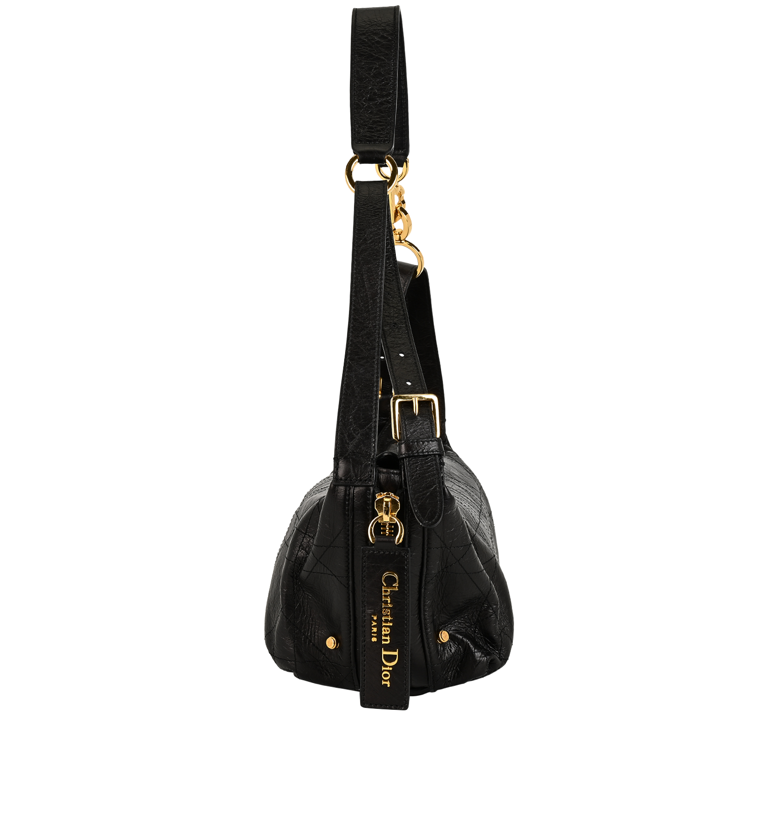 Small D-Journey Hobo, &pound;2,500, Handbags, Black, Leather, Bottom view